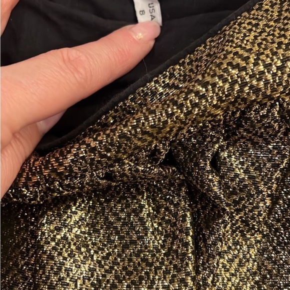 See By Chloe Gold Pleated Mini Skirt - Picture 6 of 7